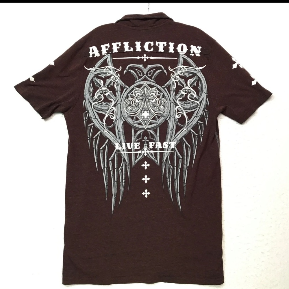 Affliction polo shirt